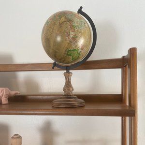 Decorative Tan and Wood Globe